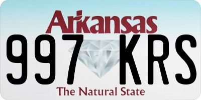 AR license plate 997KRS