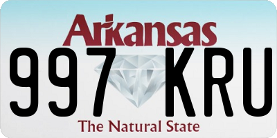 AR license plate 997KRU