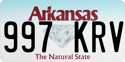 AR license plate 997KRV