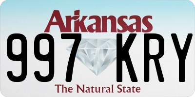 AR license plate 997KRY