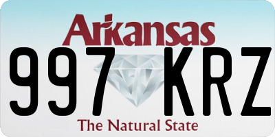 AR license plate 997KRZ