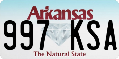 AR license plate 997KSA