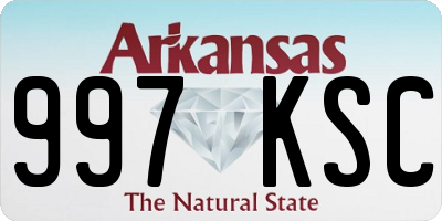 AR license plate 997KSC