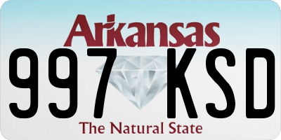 AR license plate 997KSD