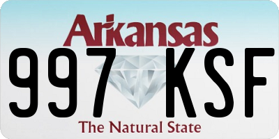 AR license plate 997KSF