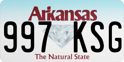 AR license plate 997KSG