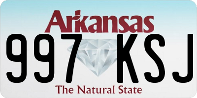 AR license plate 997KSJ