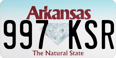 AR license plate 997KSR