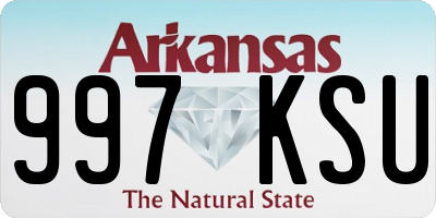 AR license plate 997KSU