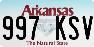AR license plate 997KSV