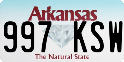 AR license plate 997KSW
