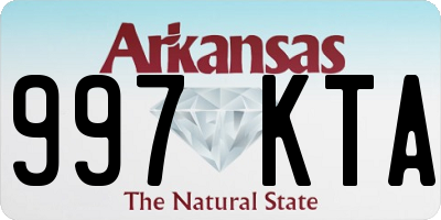 AR license plate 997KTA