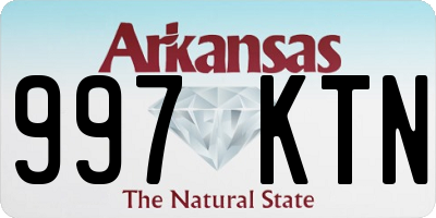 AR license plate 997KTN