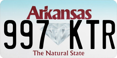AR license plate 997KTR