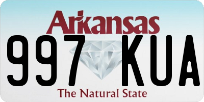 AR license plate 997KUA