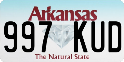 AR license plate 997KUD