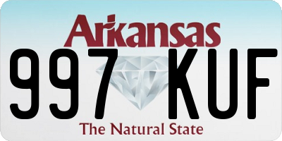 AR license plate 997KUF