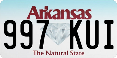 AR license plate 997KUI