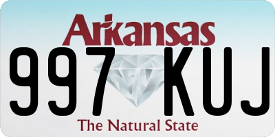 AR license plate 997KUJ