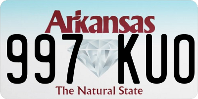 AR license plate 997KUO