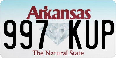AR license plate 997KUP