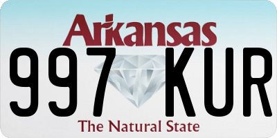AR license plate 997KUR