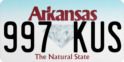 AR license plate 997KUS