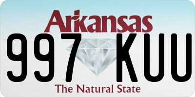 AR license plate 997KUU