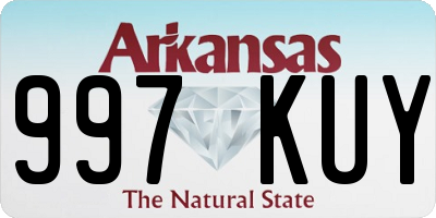 AR license plate 997KUY
