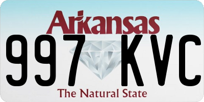 AR license plate 997KVC