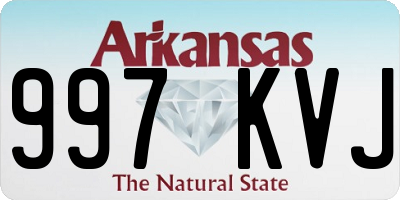 AR license plate 997KVJ