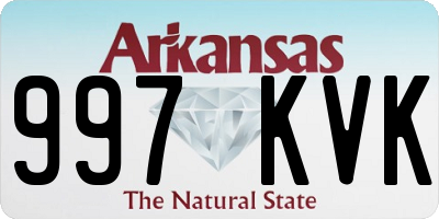 AR license plate 997KVK