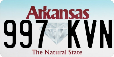 AR license plate 997KVN
