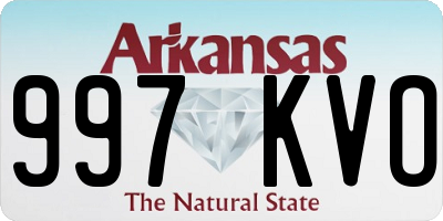 AR license plate 997KVO