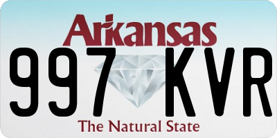 AR license plate 997KVR