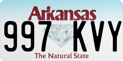 AR license plate 997KVY