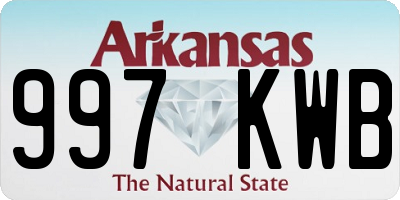 AR license plate 997KWB