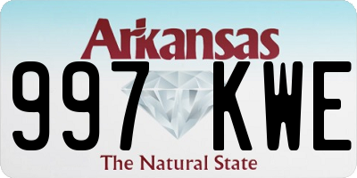 AR license plate 997KWE