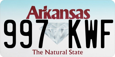 AR license plate 997KWF