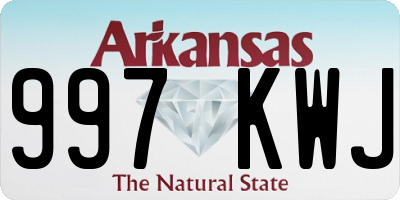 AR license plate 997KWJ