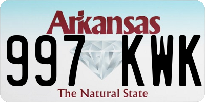 AR license plate 997KWK