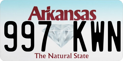 AR license plate 997KWN