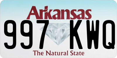 AR license plate 997KWQ