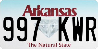 AR license plate 997KWR