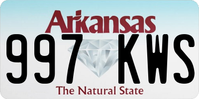 AR license plate 997KWS