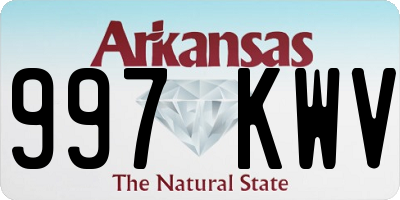 AR license plate 997KWV