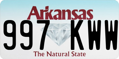 AR license plate 997KWW