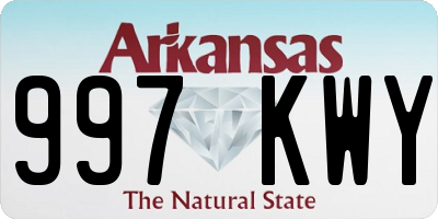 AR license plate 997KWY