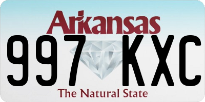 AR license plate 997KXC