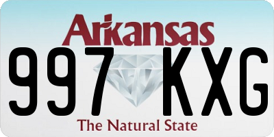 AR license plate 997KXG